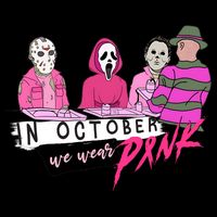 Horror Movies In October We Wear Pink For Breast Cancer Awareness Mug