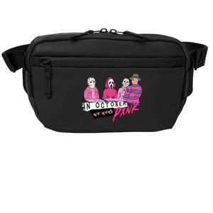 Horror Movies In October We Wear Pink For Breast Cancer Awareness Crossbody Pack