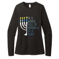 Hanukkah Menorah In A World Full Of Darkness Be A Light Womens CVC Long Sleeve Shirt