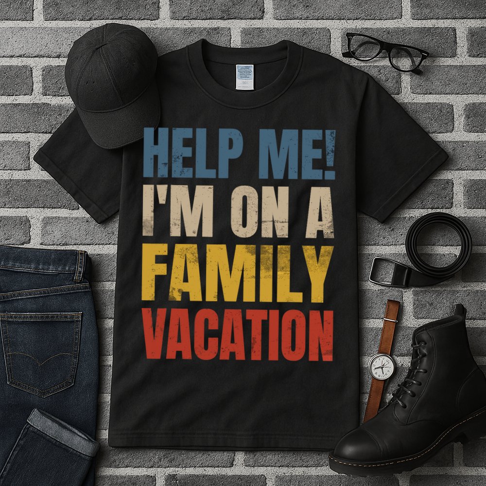 Help Me I'm On A Family Vacation Tall T-Shirt