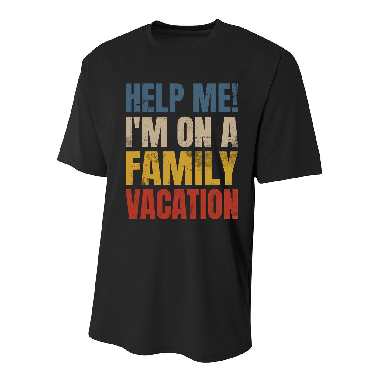 Help Me I'm On A Family Vacation Youth Performance Sprint T-Shirt
