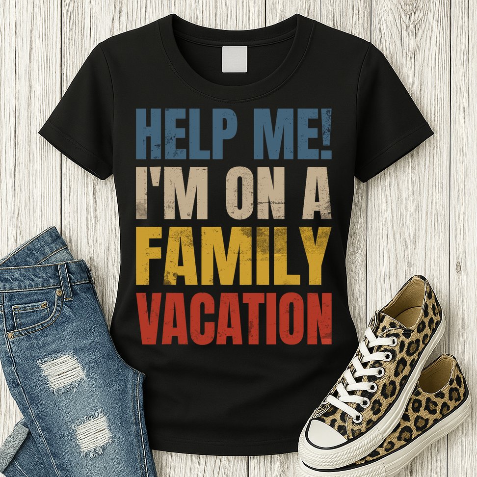 Help Me I'm On A Family Vacation Womens T-Shirt