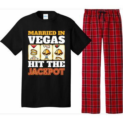 Hitched Married In Vegas Lucky With Love Cool Gift Pajama Set