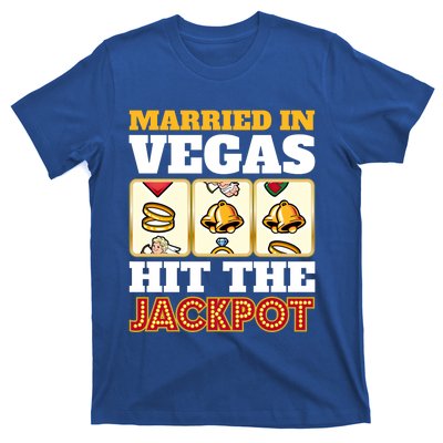 Hitched Married In Vegas Lucky With Love Cool Gift T-Shirt