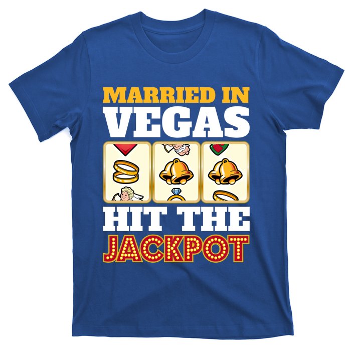 Hitched Married In Vegas Lucky With Love Cool Gift T-Shirt