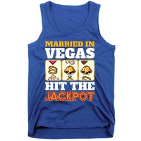 Hitched Married In Vegas Lucky With Love Cool Gift Tank Top