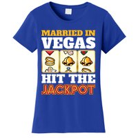 Hitched Married In Vegas Lucky With Love Cool Gift Women's T-Shirt