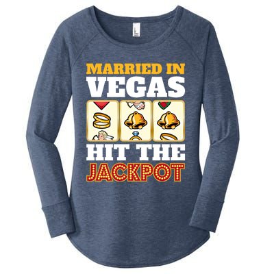 Hitched Married In Vegas Lucky With Love Cool Gift Women's Perfect Tri Tunic Long Sleeve Shirt