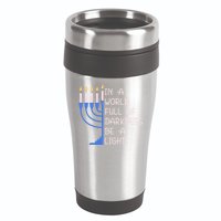Hanukkah Menorah In A World Full Of Darkness Be A Light 16oz Travel Tumbler