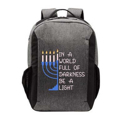 Hanukkah Menorah In A World Full Of Darkness Be A Light Vector Backpack