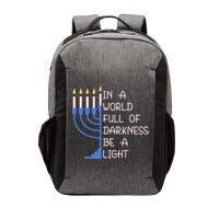 Hanukkah Menorah In A World Full Of Darkness Be A Light Vector Backpack