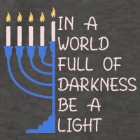 Hanukkah Menorah In A World Full Of Darkness Be A Light Vector Backpack