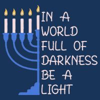 Hanukkah Menorah In A World Full Of Darkness Be A Light Infant Baby Jersey Bodysuit