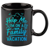 Help Me Im On A Family Vacation Travel Traveling Funny Gift 11oz C Handle Ceramic Mug