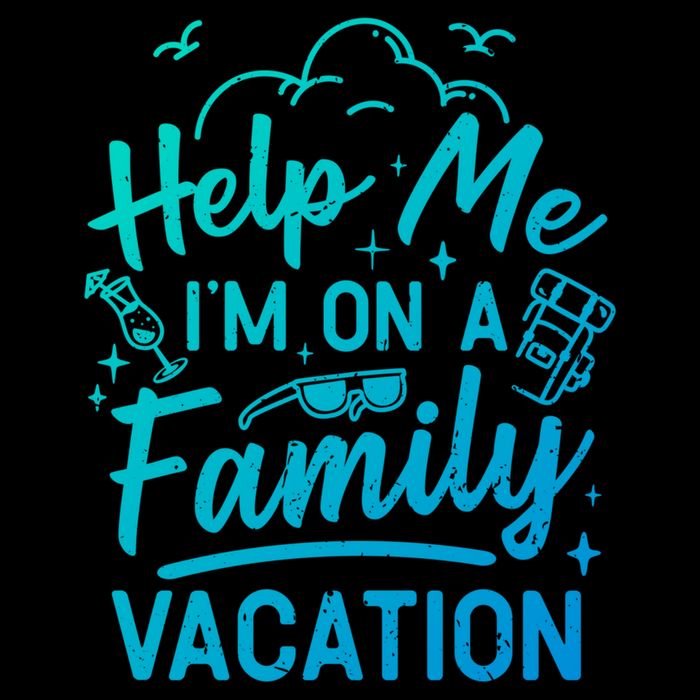 Help Me Im On A Family Vacation Travel Traveling Funny Gift Drawstring Bag
