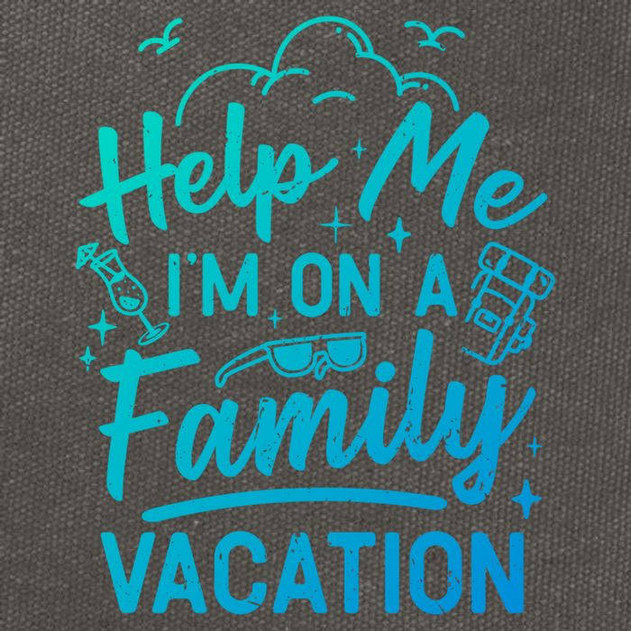 Help Me Im On A Family Vacation Travel Traveling Funny Gift Cotton Canvas Backpack
