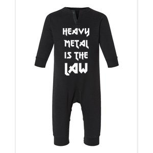 Heavy Metal Is The Law Metalhead Infant Fleece One Piece