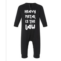 Heavy Metal Is The Law Metalhead Infant Fleece One Piece