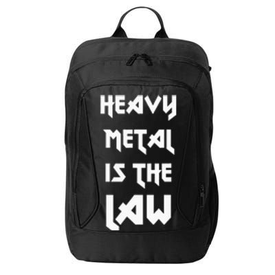 Heavy Metal Is The Law Metalhead City Backpack