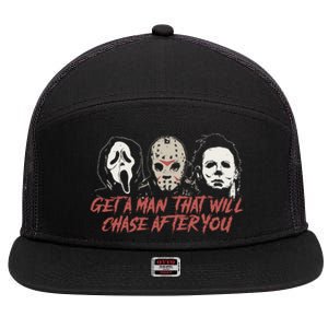 Horror Movie Inspired VillainS Valentines 7 Panel Mesh Trucker Snapback Hat