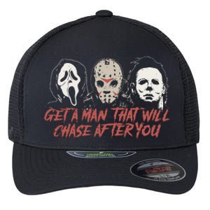 Horror Movie Inspired VillainS Valentines Flexfit Unipanel Trucker Cap