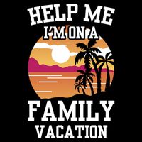 Help Me Im On A Family Vacation Holidays Relatives Travel Gift Cooling Performance Crew T-Shirt