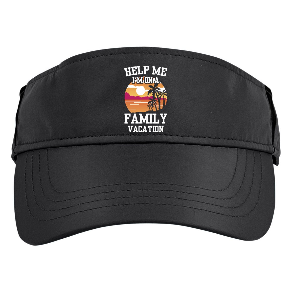 Help Me Im On A Family Vacation Holidays Relatives Travel Gift Adult Drive Performance Visor