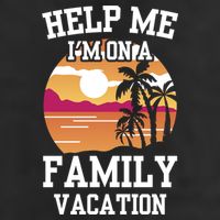 Help Me Im On A Family Vacation Holidays Relatives Travel Gift Adult Drive Performance Visor