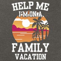 Help Me Im On A Family Vacation Holidays Relatives Travel Gift Cotton Canvas Backpack