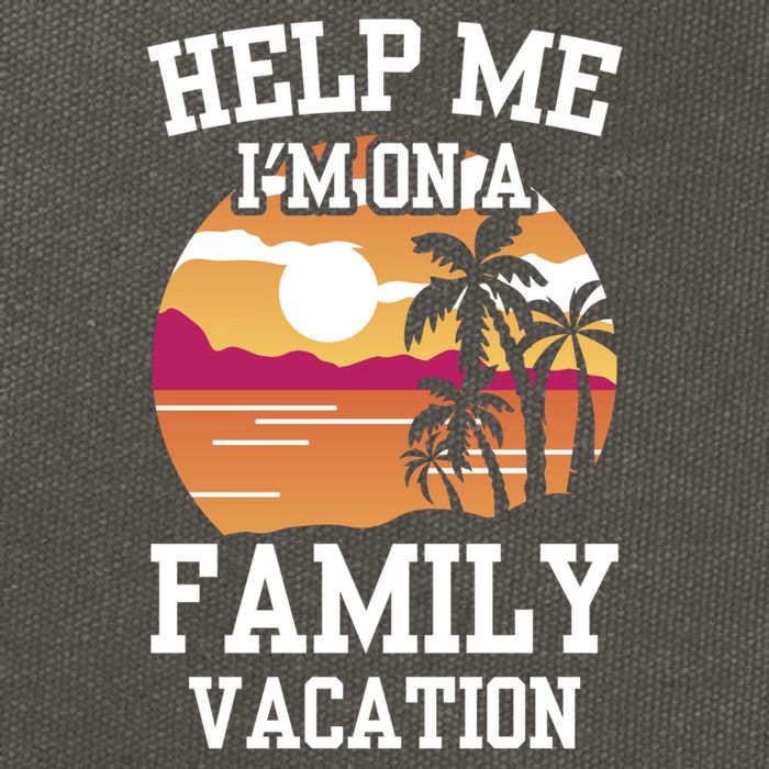 Help Me Im On A Family Vacation Holidays Relatives Travel Gift Cotton Canvas Backpack