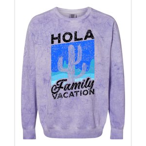 Help Me Im On A Family Vacation Mexico Relatives Holidays Gift Colorblast Crewneck Sweatshirt