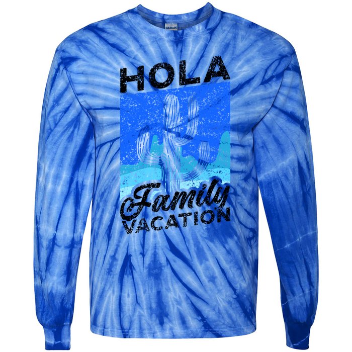 Help Me Im On A Family Vacation Mexico Relatives Holidays Gift Tie-Dye Long Sleeve Shirt