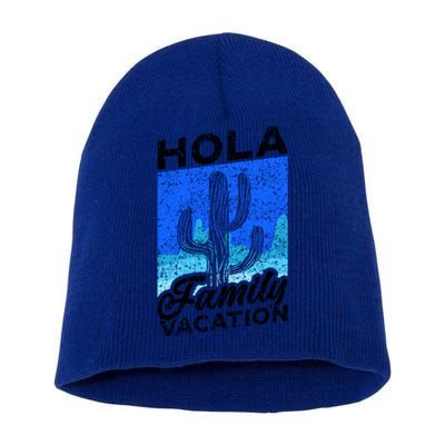 Help Me Im On A Family Vacation Mexico Relatives Holidays Gift Short Acrylic Beanie