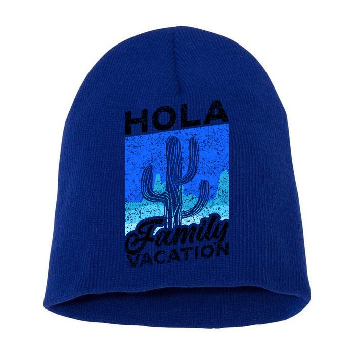 Help Me Im On A Family Vacation Mexico Relatives Holidays Gift Short Acrylic Beanie