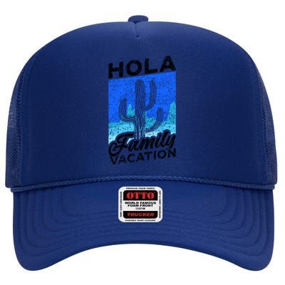 Help Me Im On A Family Vacation Mexico Relatives Holidays Gift High Crown Mesh Back Trucker Hat