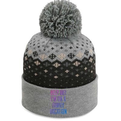 Help Me Im On A Family Vacation Summer Road Trip Cruise Gift The Baniff Cuffed Pom Beanie