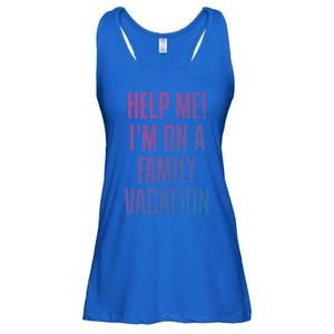 Help Me Im On A Family Vacation Summer Road Trip Cruise Gift Ladies Essential Flowy Tank