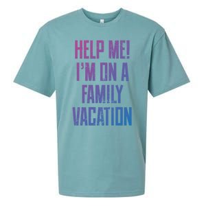 Help Me Im On A Family Vacation Summer Road Trip Cruise Gift Sueded Cloud Jersey T-Shirt