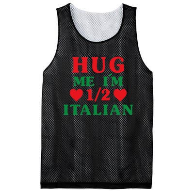 Hug Me I'm 12 Half Italian Funny American Italian Mesh Reversible Basketball Jersey Tank