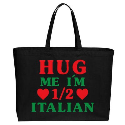 Hug Me I'm 12 Half Italian Funny American Italian Cotton Canvas Jumbo Tote