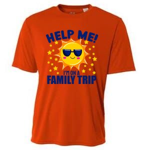 Help Me Im On A Family Vacation Sunny Holiday Meaningful Gift Cooling Performance Crew T-Shirt