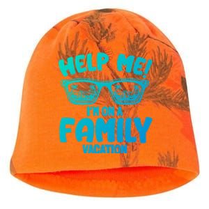 Help Me Im On A Family Vacation Family Humor Funny Gift Kati - Camo Knit Beanie