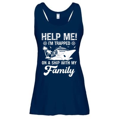 Help Me Im Trapped On A Ship With My Family Cruising Sailing Ladies Essential Flowy Tank