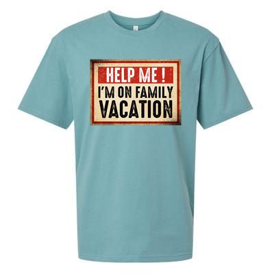 Help Me Im On Family Vacation Funny Travel Holiday Gift Sueded Cloud Jersey T-Shirt