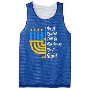 Hanukkah Menorah In A World Full Of Darkness Be A Light Mesh Reversible Basketball Jersey Tank