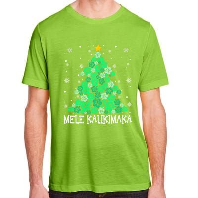 Hawaii Mele Kalikimaka Merry Christmas Hawaiian Xmas Tree Gift Adult ChromaSoft Performance T-Shirt