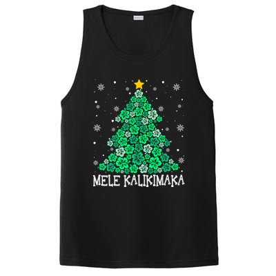 Hawaii Mele Kalikimaka Merry Christmas Hawaiian Xmas Tree Gift PosiCharge Competitor Tank