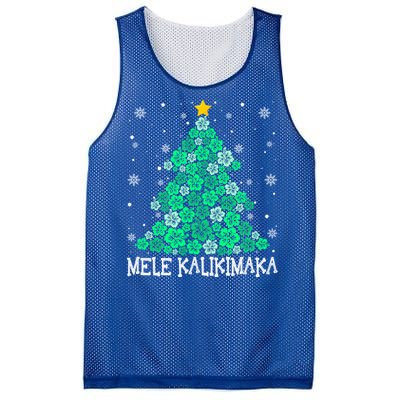 Hawaii Mele Kalikimaka Merry Christmas Hawaiian Xmas Tree Gift Mesh Reversible Basketball Jersey Tank