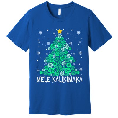 Hawaii Mele Kalikimaka Merry Christmas Hawaiian Xmas Tree Gift Premium T-Shirt