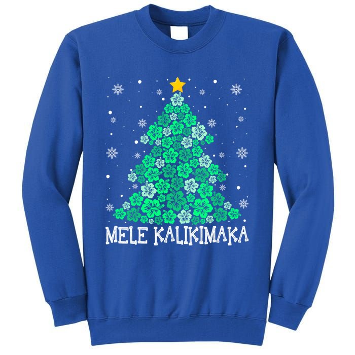 Hawaii Mele Kalikimaka Merry Christmas Hawaiian Xmas Tree Gift Tall Sweatshirt